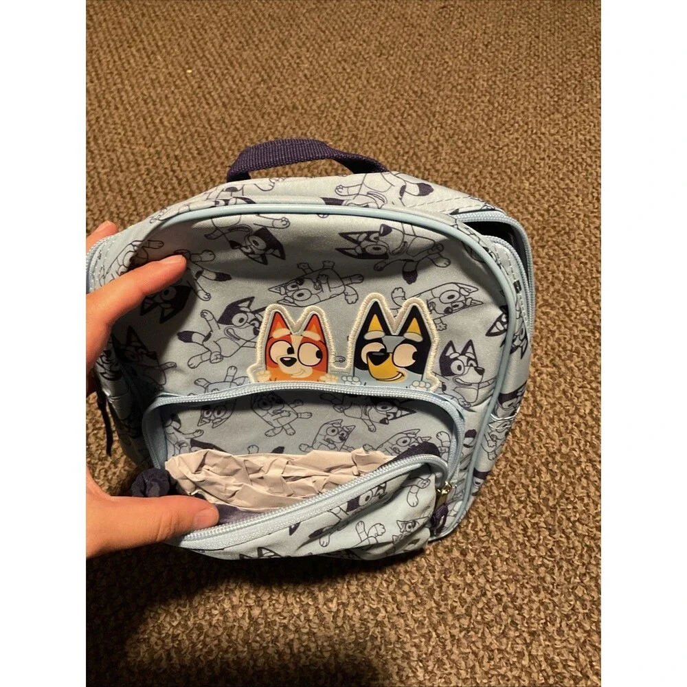Bluey Mini Toddler Backpack – Blue, Age 3+, Cartoon Character Bag NIB